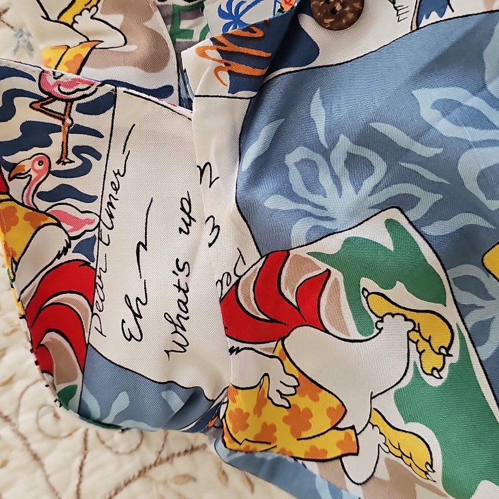 🌈HP🌈Reyn Spooner Hawaian Warner Bros. Vintage Shirt Large - Picture 12 of 16